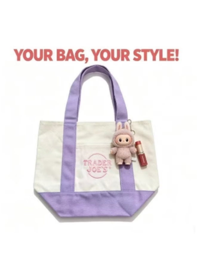 Medium Canvas Tote Bag (Lavender Purple) - Image 3