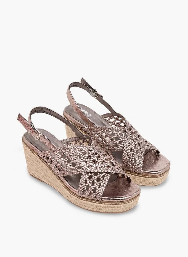 إكستي Women Cross Strap Wedge Heel Sandals