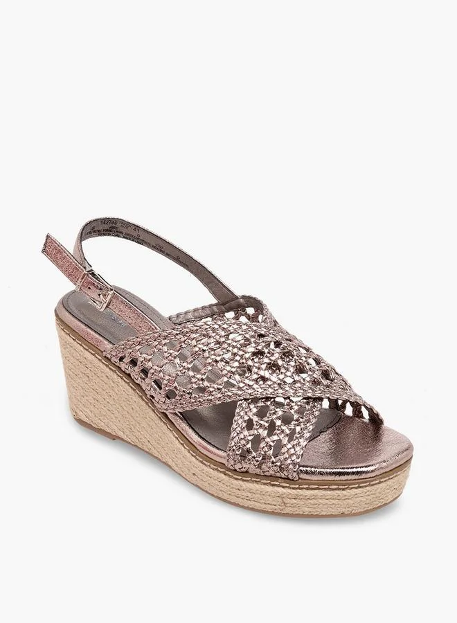 إكستي Women Cross Strap Wedge Heel Sandals