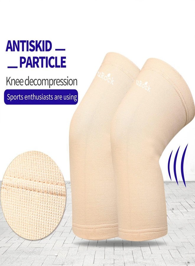 UROCK Knee Caps For Women & Men Knee Support For Men Gym Knee Cap For Men Knee Pain Relief Products Knee Support For Women-Skin Color (L) - Image 3