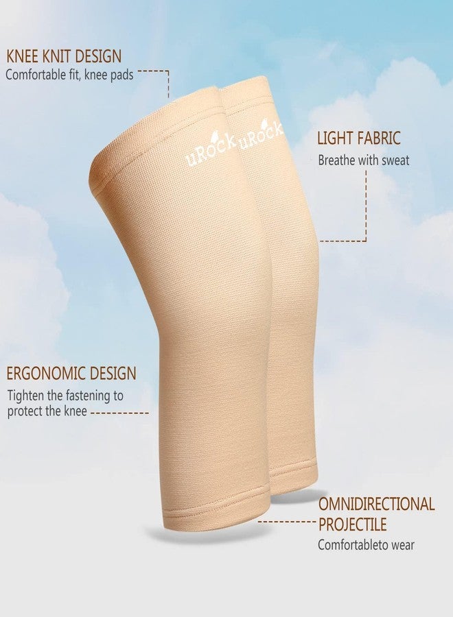 UROCK Knee Caps For Women & Men Knee Support For Men Gym Knee Cap For Men Knee Pain Relief Products Knee Support For Women-Skin Color (L) - Image 5