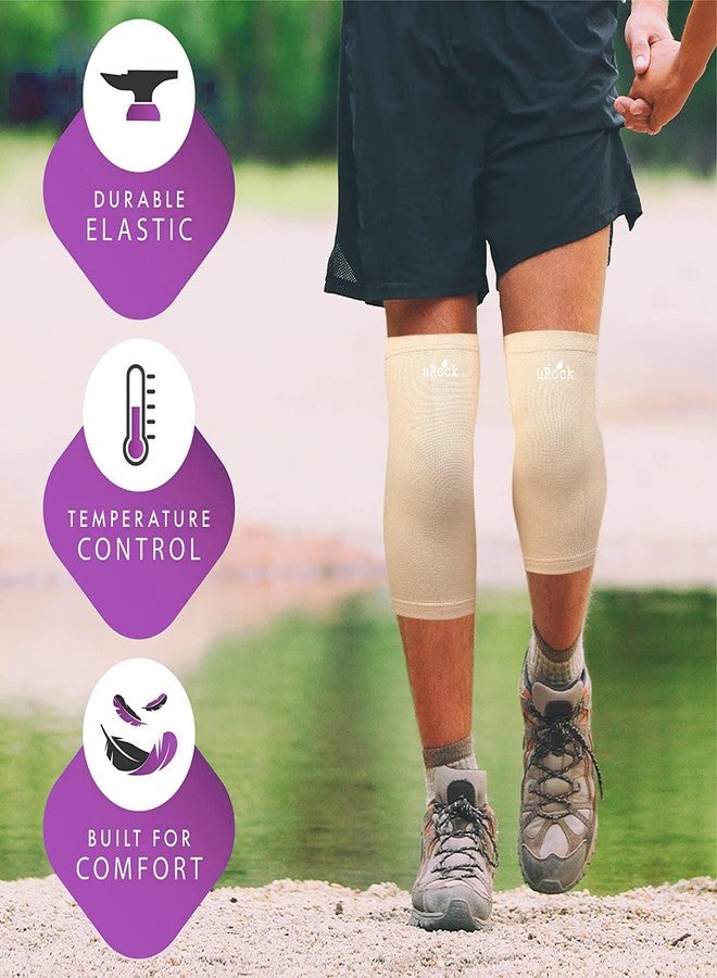 UROCK Knee Caps For Women & Men Knee Support For Men Gym Knee Cap For Men Knee Pain Relief Products Knee Support For Women-Skin Color (L) - Image 4