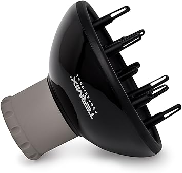 Termix Spiked Hairdryer Diffuser Termix Universal Adjustable Diffuser 100 Percent adjustable so you can choose the opening of the perforation Black Colour - Image 1