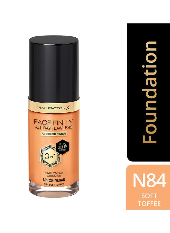 Max Factor - Facefinity All Day Flawless Foundation - N84 Soft Toffee - Image 1