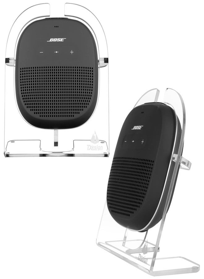 TXEsign 1 Piece Desktop Stand for Bose SoundLink Micro Portable Speaker, 1 Pack Acrylic Speaker Holder Shop Display Stand Table Holder Anti-Slip Base Mount(Transparent) - Image 1