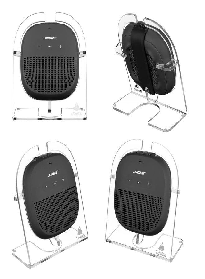 TXEsign 1 Piece Desktop Stand for Bose SoundLink Micro Portable Speaker, 1 Pack Acrylic Speaker Holder Shop Display Stand Table Holder Anti-Slip Base Mount(Transparent) - Image 5