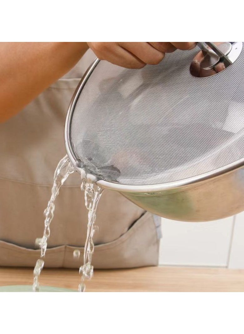 ماركة غير محددة واقي من الرش للمقلاة، حماية من الزيت، للزيت الساخن مع مقبض ستانلس قابل للطي - 30 سم  - Image 2