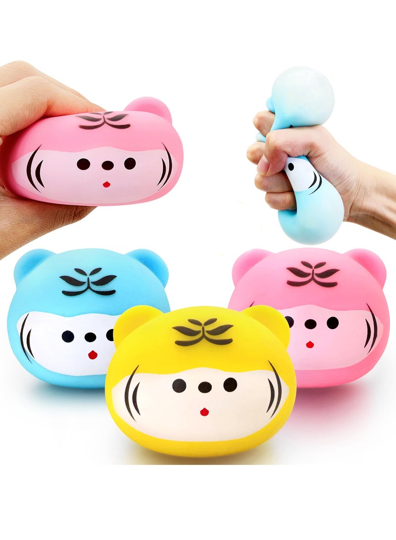Excefore Stress Ball Toys Color, Tiger Squishy Dough Ball Stress Balls, Stress Balls for Kids and Adults, for Kids and Adults (3Pack) Squishy Fidget Toys Stress Ball Sensory Stress Toys - Image 1