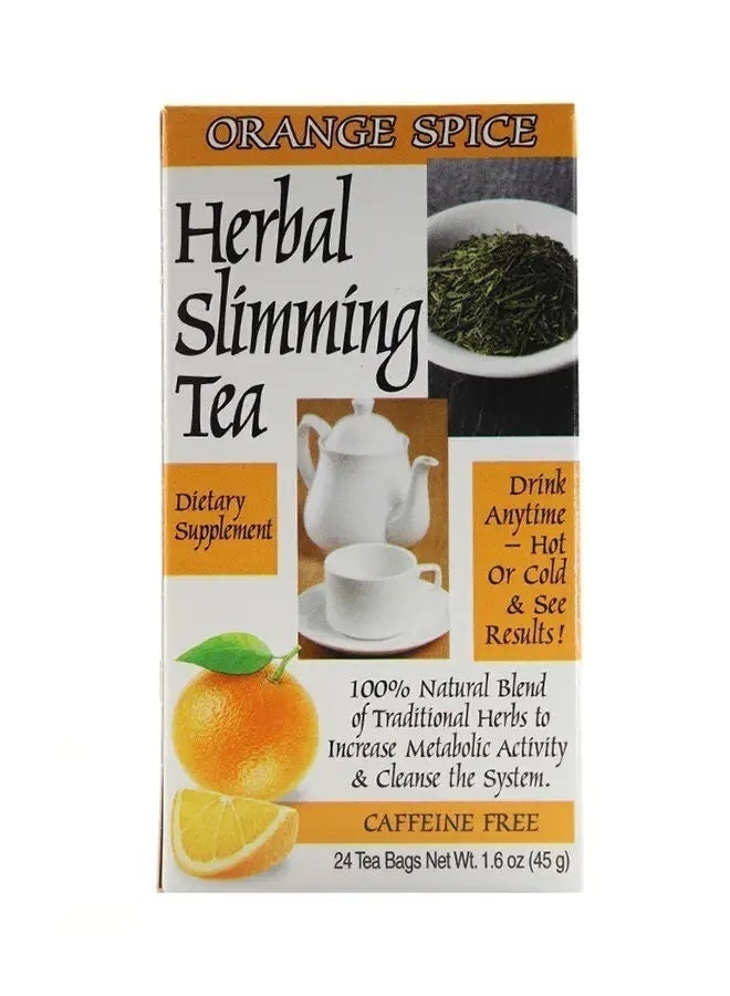شاي التخسيس العشبي مكمل غذائي، برتقالي - 24 كيس شاي