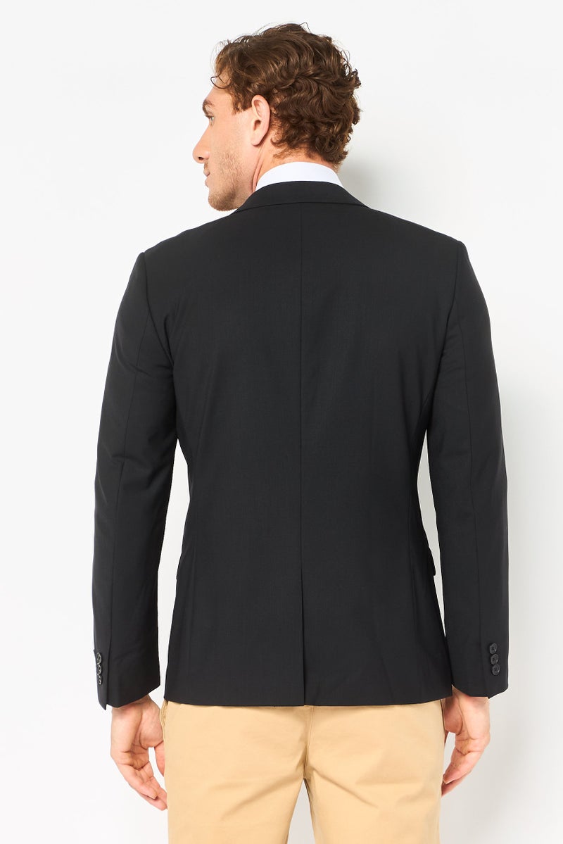SELECTED Men Regular Fit Solid Casual Blazer, Black - Image 4