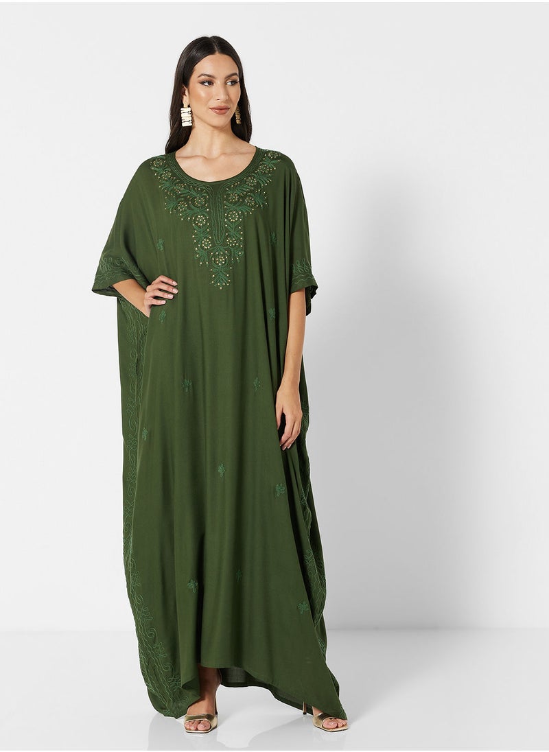 ARABIAN CLOSET EMBROIDERED KAFTAN  - Image 4