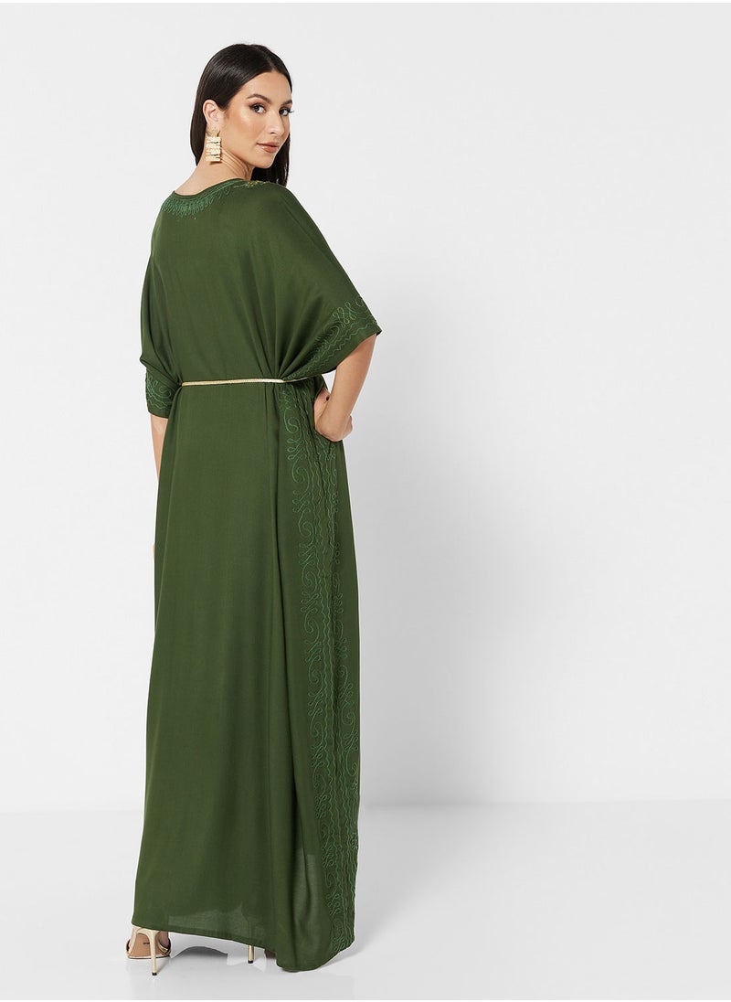 ARABIAN CLOSET EMBROIDERED KAFTAN  - Image 2