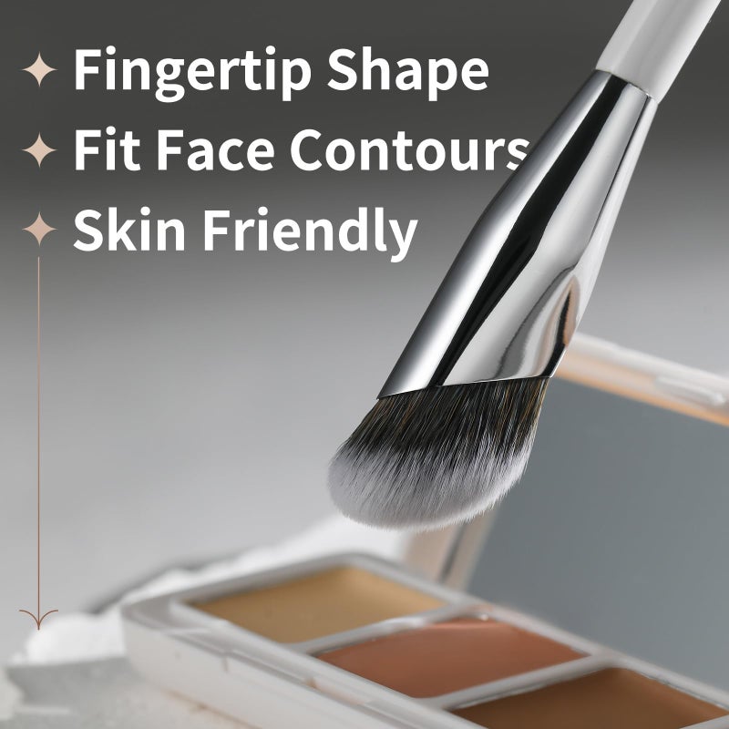 Albeaut Concealer Brush, Angled Under Eye Makeup Small Foundation Precision Face Blending Brush (193 concealer brush) - Image 4