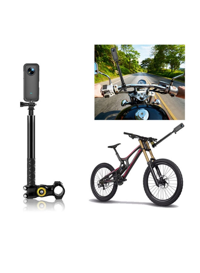 Motorcycle Bike Panoramic Monopod Bicycle Hidden Selfie Stick Compatible with GoPro Max Her 11 10 9 One for DJI for Insta360 Action Camera Accessory - Image 1