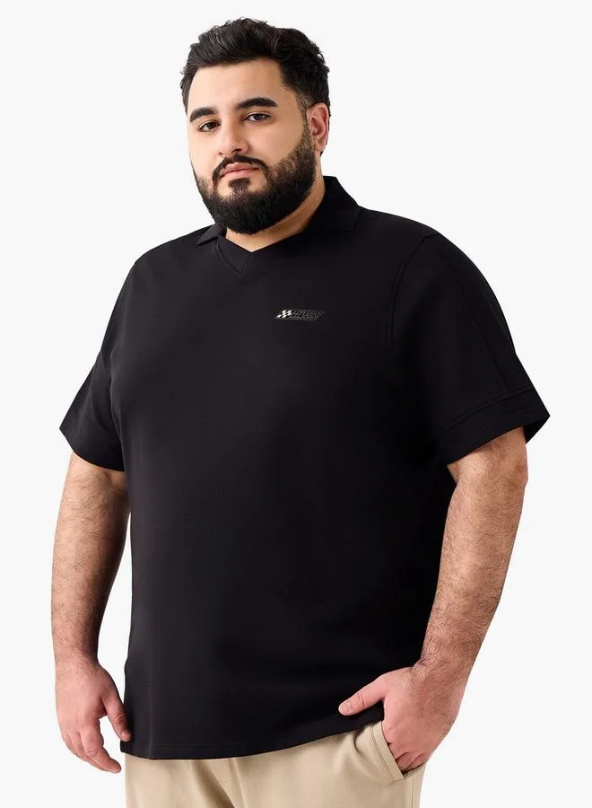 Men Short Sleeve Hot Wheels Print Polo T-shirt