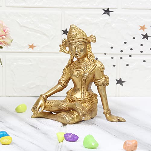 ARTVARKO Brass Lord Indra Dev Statue Hindu Deity Inder Dev Idol Figurine Handicraft Religious Showpiece for Temple, Office Table and Home Décor 6 Inch - Image 5