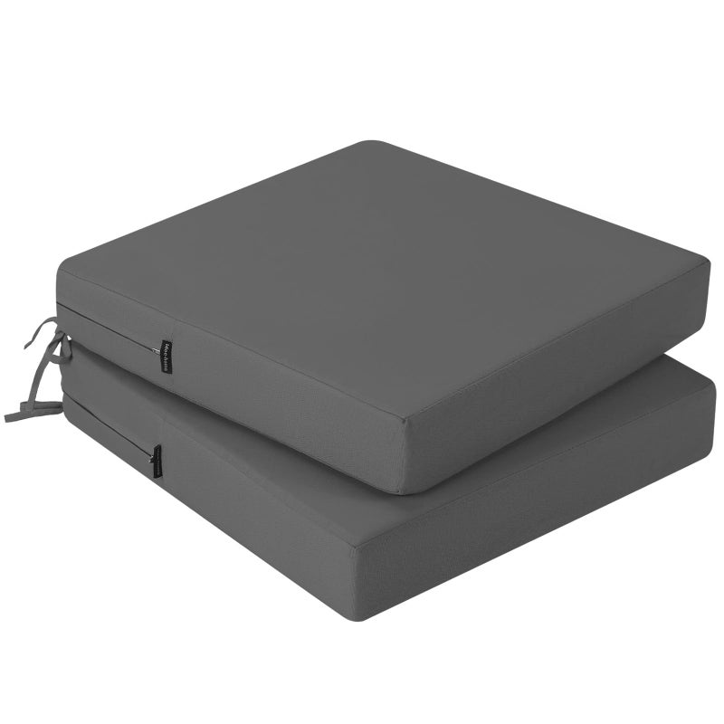 idee-home idee-home Outdoor Cushions for Patio Furniture  Outdoor Seat Cushion  Waterproof Couch Hampton Bay Deep Seat Replacement Chair Cushions for Garden Lawn Backyard Deck  24 x 26 Dark Grey - Image 4