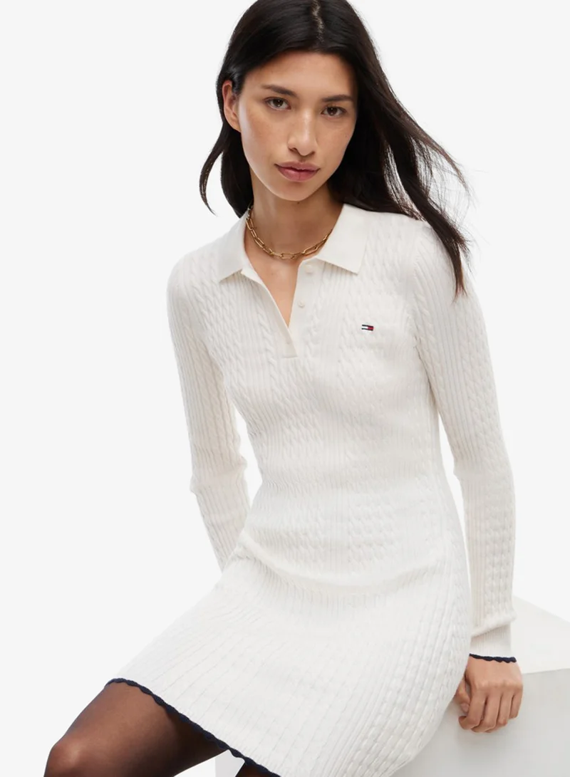 تومي جينز Long Sleeve Mini Polo Dress