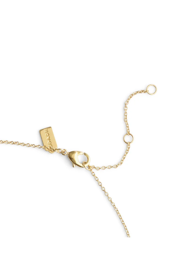 COACH C Stone Short Pendant Necklace