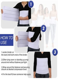 Y&D Medium Abdominal Binder, Postpartum Band, 45" -60” Waist Compression Wrap, Binder for Women and Men, Support Belt to Stabilize Core Improve Muscle Tone (L)  - Image 3