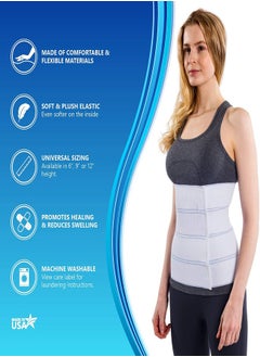 Y&D Medium Abdominal Binder, Postpartum Band, 45" -60” Waist Compression Wrap, Binder for Women and Men, Support Belt to Stabilize Core Improve Muscle Tone (L)  - Image 2