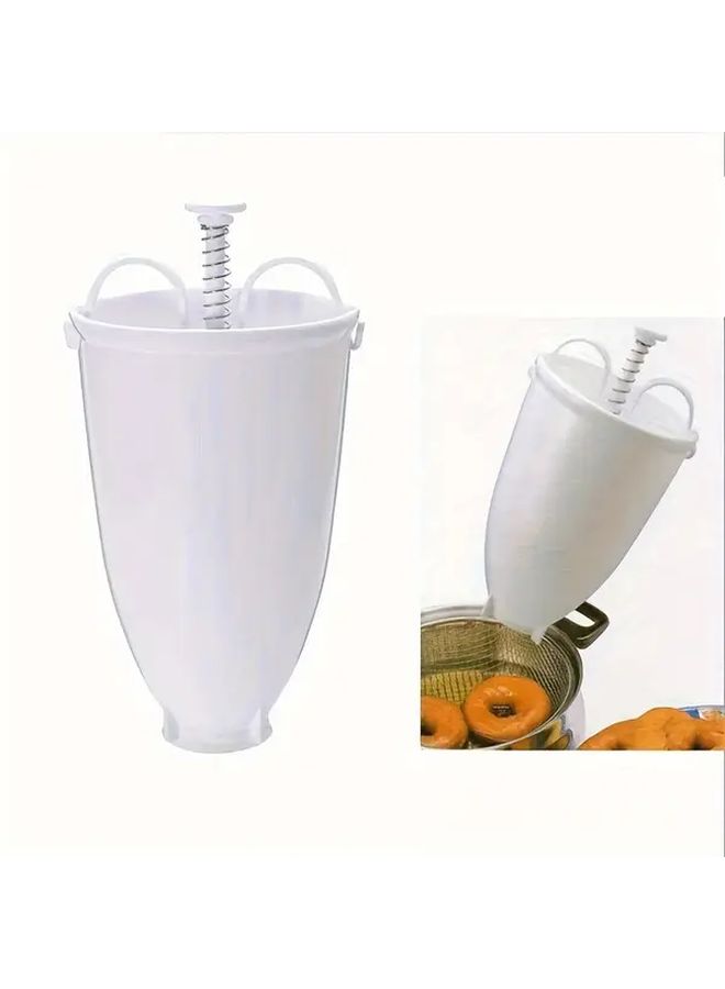 White Doughnut Maker Kit DIY Donut Making Tool Set For Home Baking Food Safe Plastic - Image 3