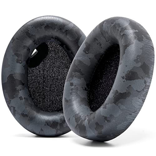 WC Wicked Cushions Extra Thick Earpads for Sony WH1000XM4 Headphones Soft PU Leather Cushions Luxurious Noise Isolating Memory Foam Added Thickness Without Disabling OnOff Sensor Black Camo - Image 1