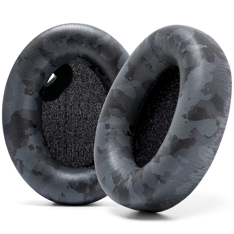 WC Wicked Cushions Extra Thick Earpads for Sony WH1000XM4 Headphones Soft PU Leather Cushions Luxurious Noise Isolating Memory Foam Added Thickness Without Disabling OnOff Sensor Black Camo - Image 2