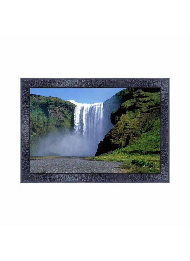 PNF - Poster N Frames Vastu Waterfall Landscape Scenery Wooden Photo Frame With Acrylic Sheet | Living Room, Bedroom | Home Decoration | Best Gifting Option (10 * 14Inch,Multicolour,Synthetic) 7869 - Image 1