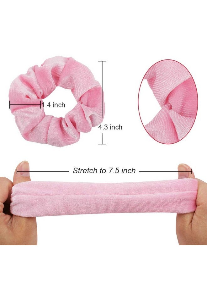 Semato 16 Pack Pink Velvet Scrunchies For Hair Scrunchy Hair Ties Ropes For Women Or Girls Hair Accessories - Image 4