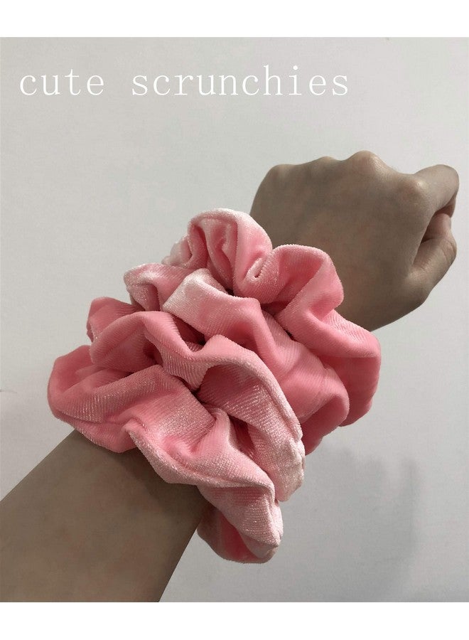Semato 16 Pack Pink Velvet Scrunchies For Hair Scrunchy Hair Ties Ropes For Women Or Girls Hair Accessories - Image 3