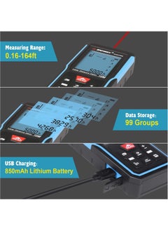 Portable Handheld Digital Laser Distance Meter 50m 70m 100m 120m Measure Infrared Rangefinder USB Rechargeable Laser Range Finder Tape Area Volume Measurement with Angle Indication - pzsku/ZA42193B8B94F6F312A01Z/45/_/1705723598/0d8cd12a-8a18-4dc8-8e8e-8786cb4671a5