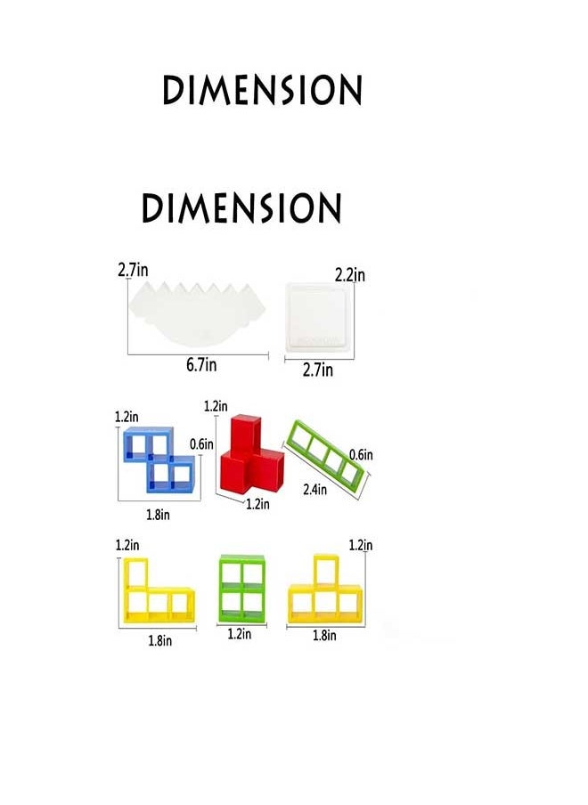 RATSAW 48pcs Stacking Building Blocks Tetris Balance Game Tetra Tower Balancing Stacking Toys Kids Adults Board Games Perfect for Family Parties Travel  - Image 5