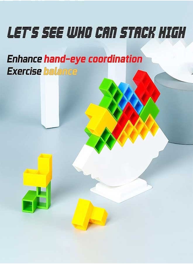 RATSAW 48pcs Stacking Building Blocks Tetris Balance Game Tetra Tower Balancing Stacking Toys Kids Adults Board Games Perfect for Family Parties Travel  - Image 3
