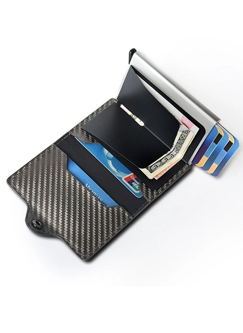 Generic - Rfid Card Holder Men Women Airtag Wallet Money Bag Leather Purse Slim Thin Wallets For Apple AirTags Tracker Air Tag - Image 1