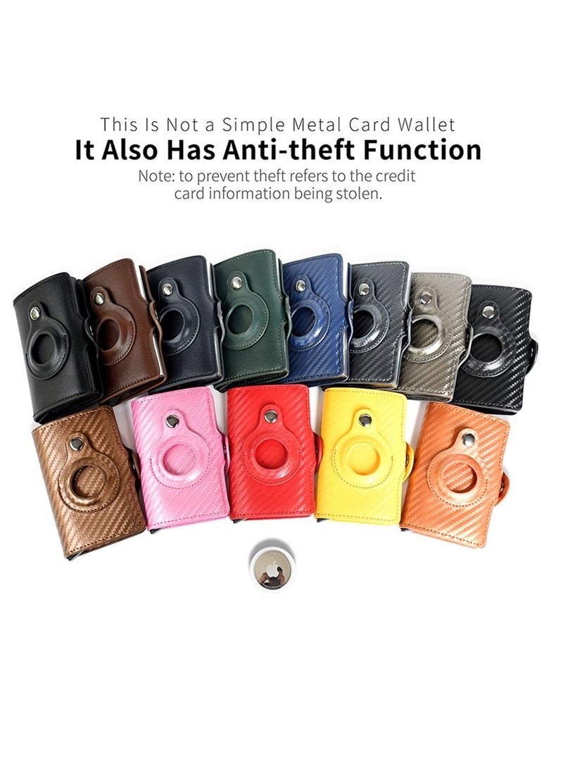 Generic - Rfid Card Holder Men Women Airtag Wallet Money Bag Leather Purse Slim Thin Wallets For Apple AirTags Tracker Air Tag - Image 1