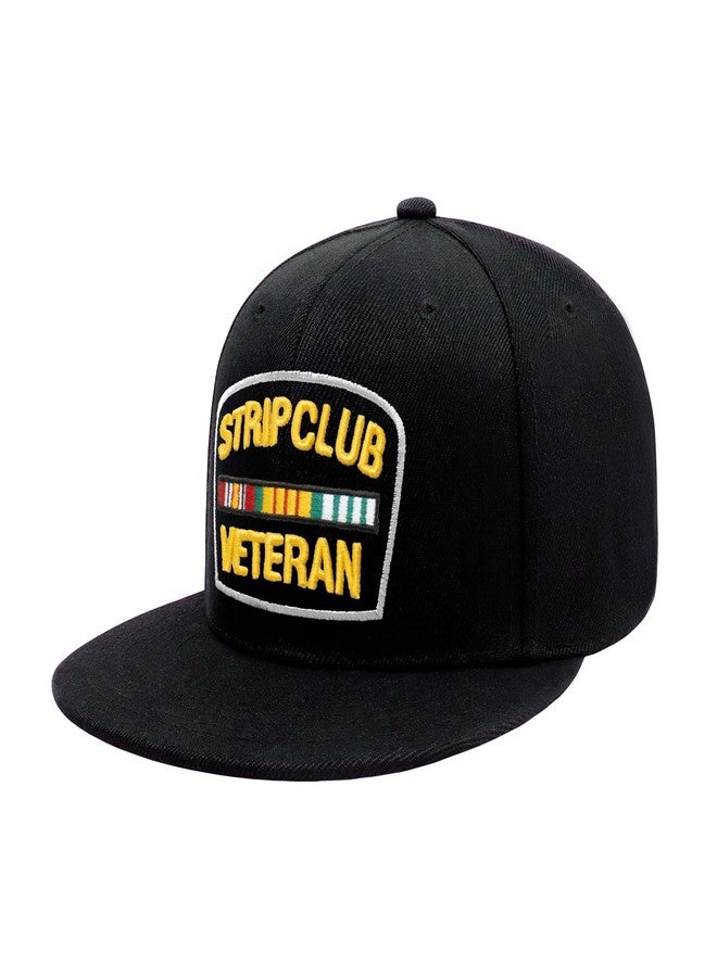 CHOK.LIDS Strip Club Veteran Flat Visor Ball Cap Baseball Cap Snapback Closure PS101 (PS101 Black) - Image 2