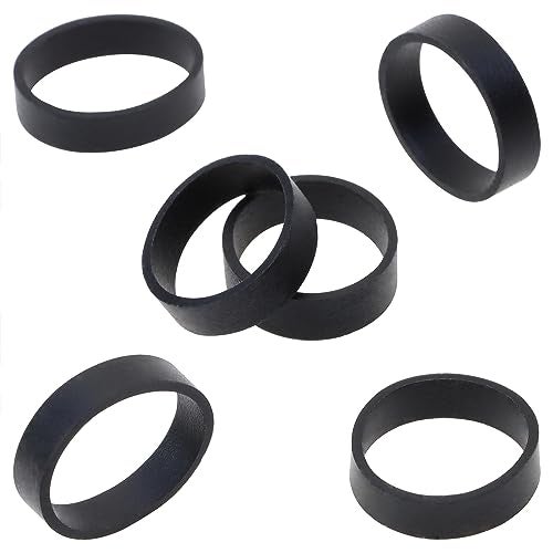 ONLYKXY 100 Pieces Silicone Cable Ties 062 inch Diameter Flat Rubber Bands Elastic Reusable Rubber Rings Thick Rubber Bands Supplies for School Home or Office Elasticity Coil Ring Black - Image 1