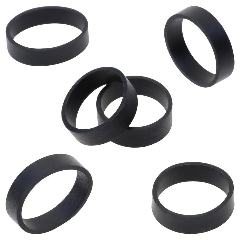 ONLYKXY 100 Pieces Silicone Cable Ties 062 inch Diameter Flat Rubber Bands Elastic Reusable Rubber Rings Thick Rubber Bands Supplies for School Home or Office Elasticity Coil Ring Black - Image 2