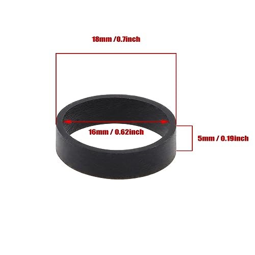 ONLYKXY 100 Pieces Silicone Cable Ties 062 inch Diameter Flat Rubber Bands Elastic Reusable Rubber Rings Thick Rubber Bands Supplies for School Home or Office Elasticity Coil Ring Black - Image 3