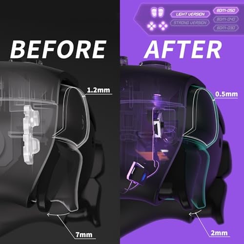 eXtremeRate Light Version Whole Clicky Kit V2 for PS5 Controller BDM-050 Shoulder Face Buttons, Micro Switch L2R2 Clicky Hair Trigger Kit and Tactile L1R1 Face Buttons Mouse Click for PS5 Controller - Image 5