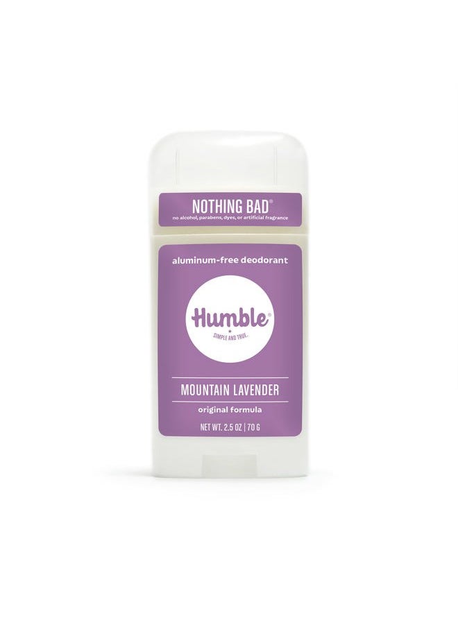 HUMBLE SIMPLE AND TRUE. - HUMBLE BRANDS Original Formula Aluminum-free Deodorant. Long Lasting Odor Control with Baking Soda and Essential Oils, Mountain Lavender, Pack of 1 - Image 1