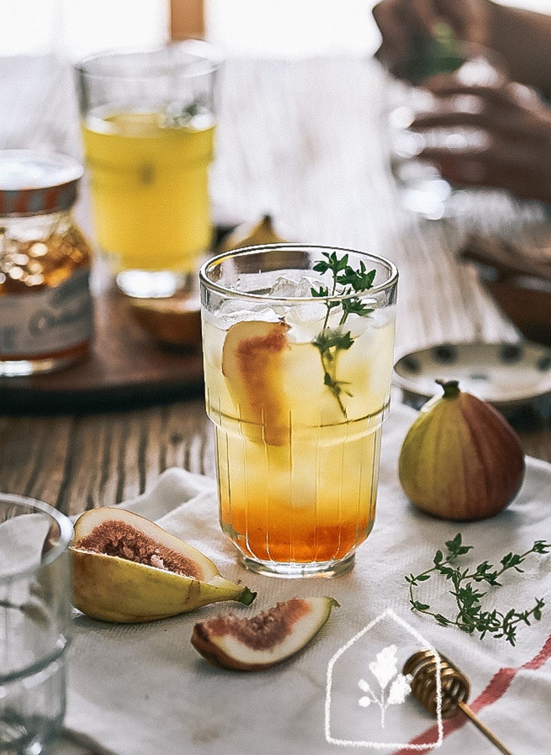 Glass Set, Set Of Six, American Iced Coffee Cup, Clear Cold Brew Striped Glass, Can Be Used For Drinking Water, Coffee, Tea, Juice, Milk, 346ML - Image 4