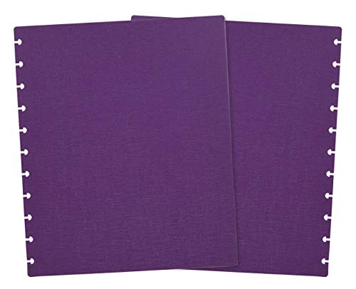 Talia Discbound Notbook - Cover and Disc Set (Set 1 (3pk), Letter Set) - Strong Purple, White, Energetic Turquoise - Image 4
