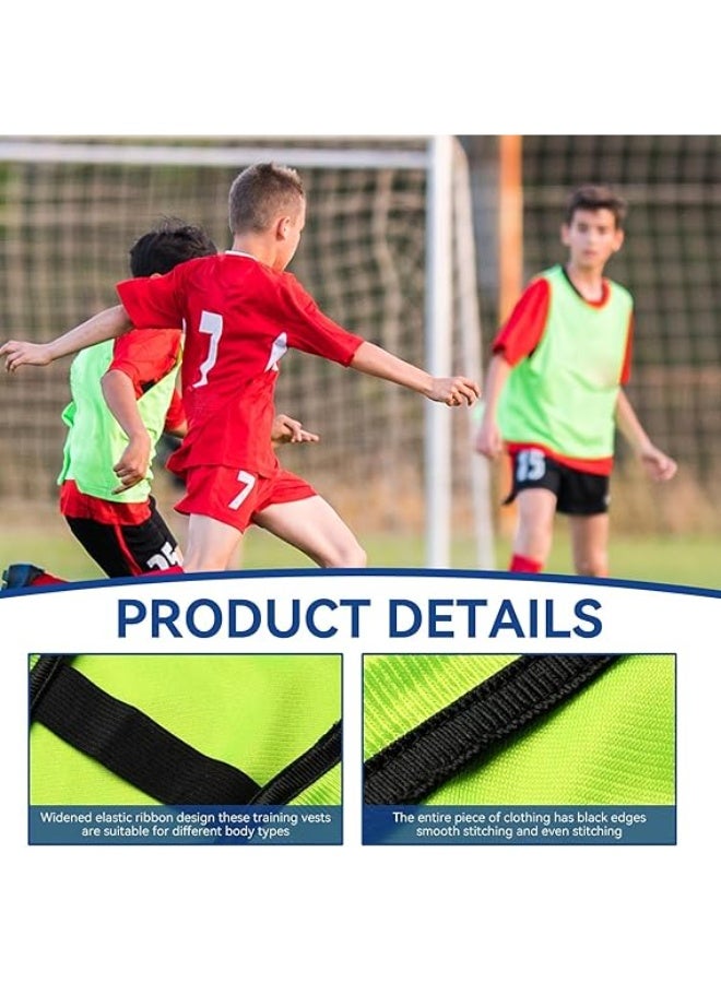 LYNLYN 6PCS Sports Scrimmage Vests, Lightweight Breathable Practice Pinnies for Football, Basketball, Outdoor Training - Image 3