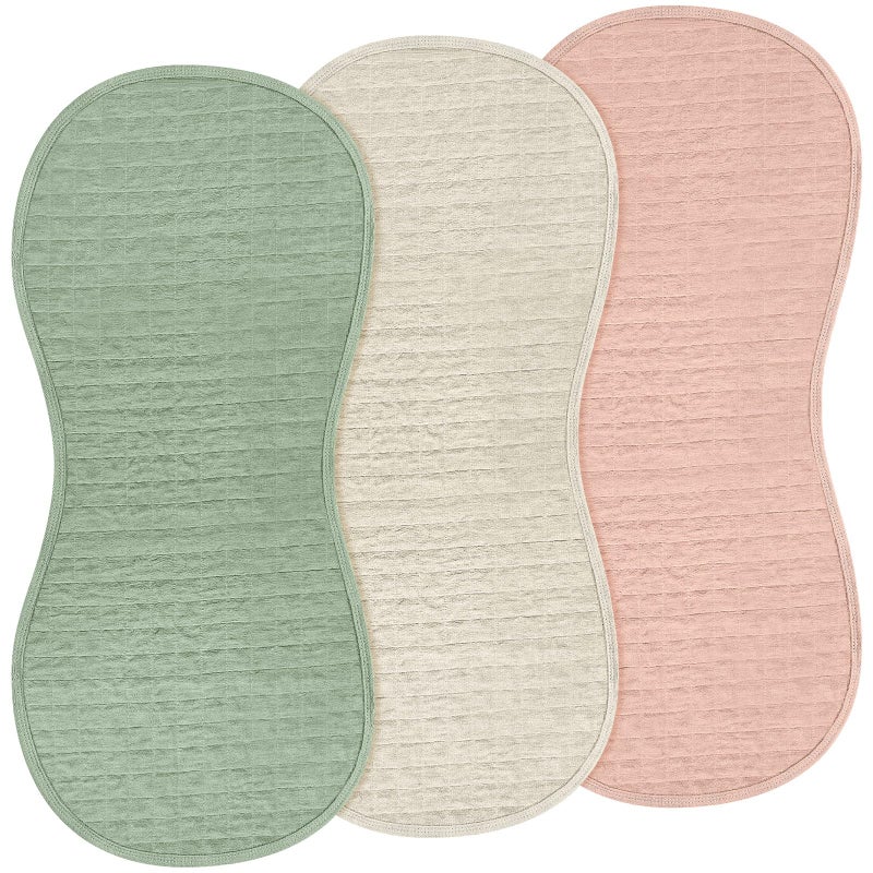 Hahafelt 3 Pcs Changing Pad Liners Fits in Peanut Shape Changing Pad Waterproof Diaper Mats Organic Cotton Peanut Mats are Warm on a Babys Back Washable ReusableFresh StyleGreen - Image 2