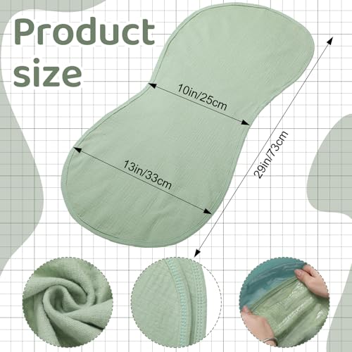 Hahafelt 3 Pcs Changing Pad Liners Fits in Peanut Shape Changing Pad Waterproof Diaper Mats Organic Cotton Peanut Mats are Warm on a Babys Back Washable ReusableFresh StyleGreen - Image 3