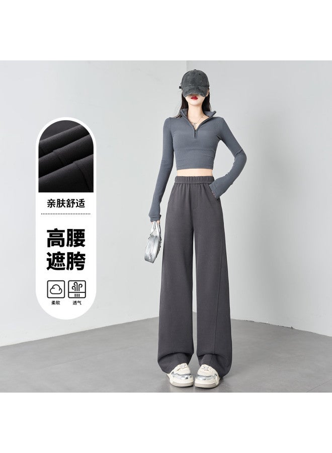 Hstyle High-waisted Banana Pants For Women - 2025 Spring/fall Fashion Comfortable Slimming Loose Casual Office Wear Versatile Wide-leg Trousers - Image 4