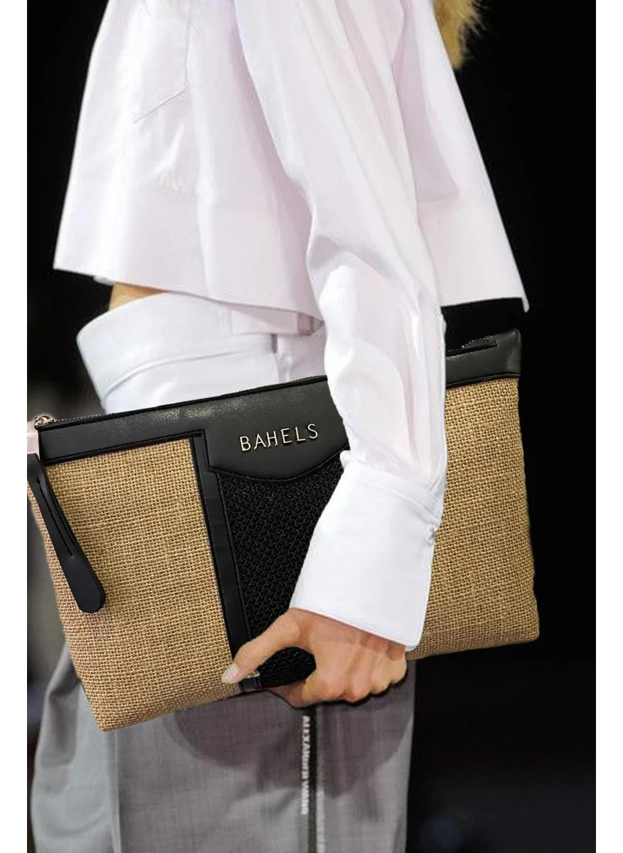 باهلس Jute Straw Special Design Women's Portfolio & Clutch Bag