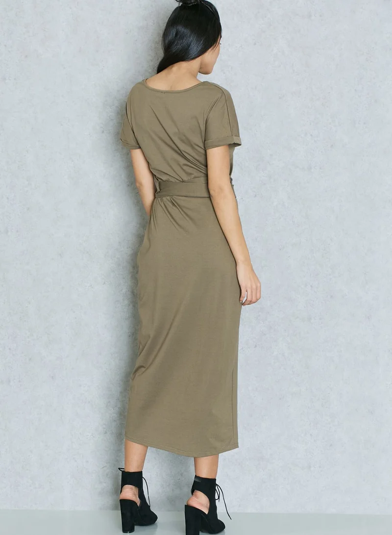 Never fully Dressed Belted Duster Dress